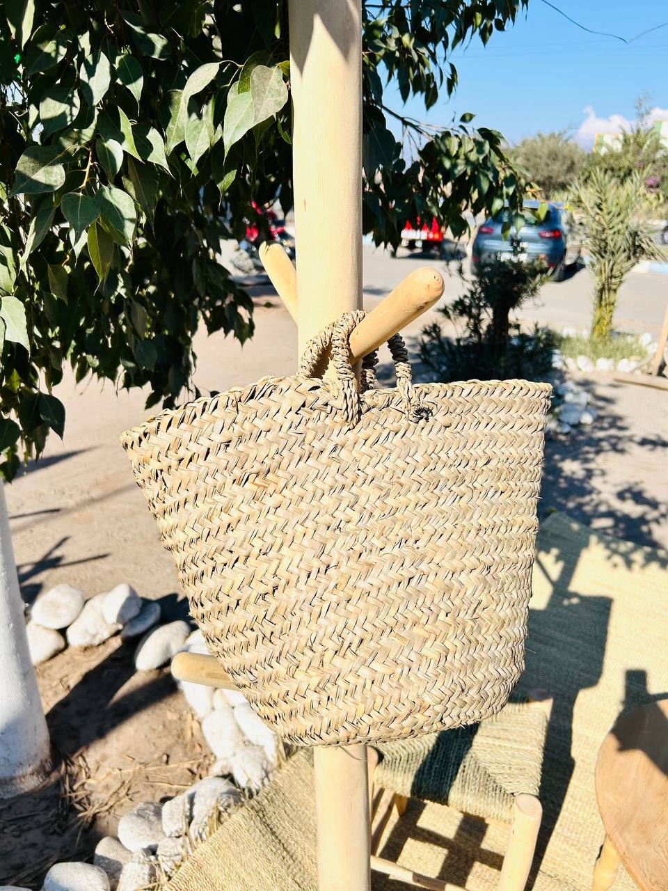 Panier en Doum – Fabriqué à la Main, Tressé Naturellement