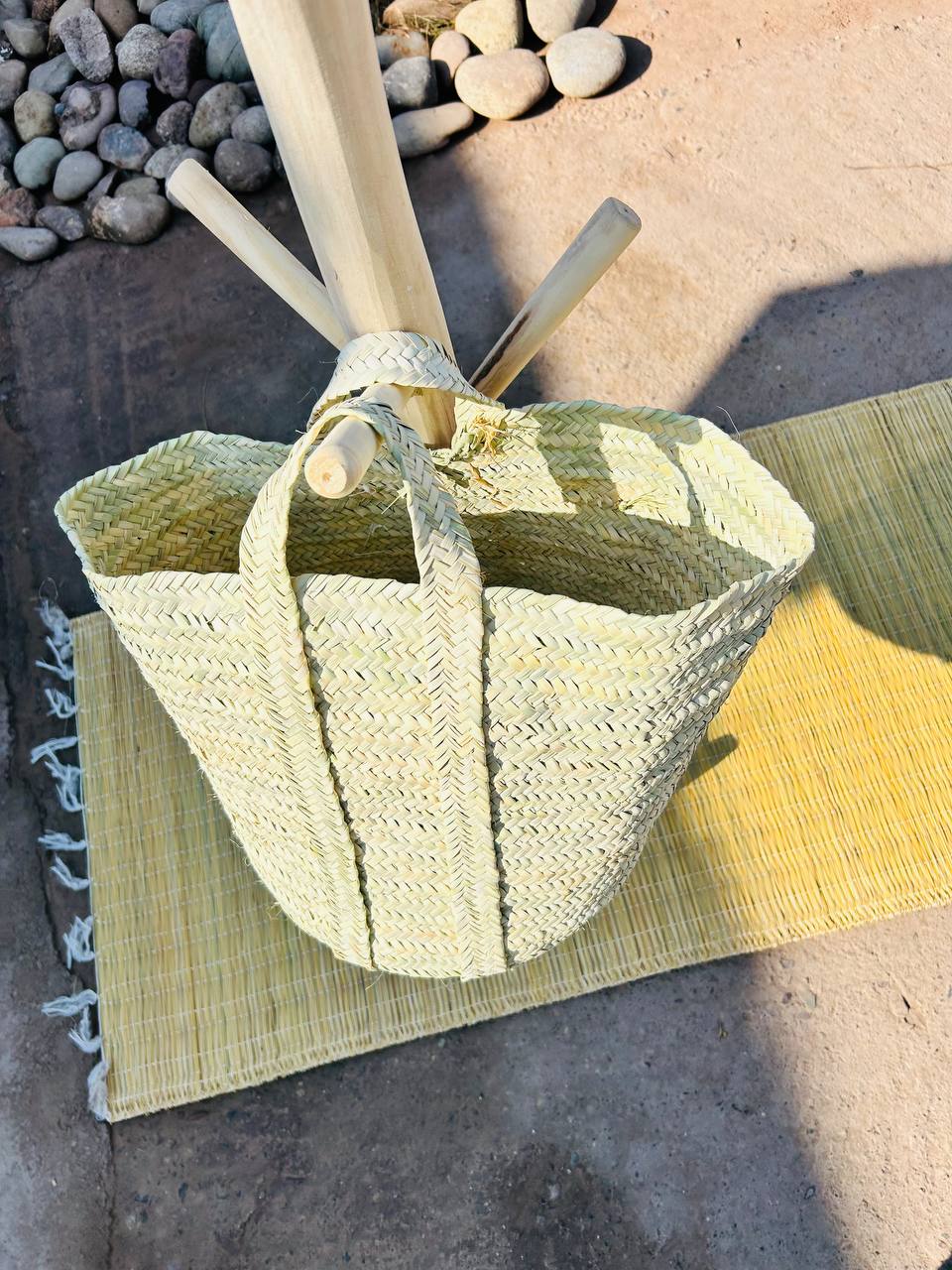 Grand Panier en Doum – Artisanat Traditionnel et Élégant