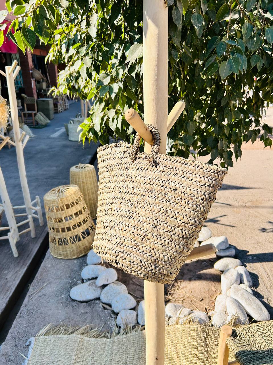 Panier en Doum – Fabriqué à la Main, Tressé Naturellement