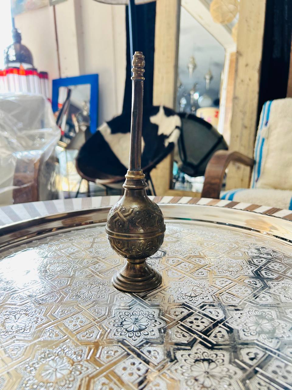 Mrècha Marocaine en Métal Doré - Petit Modèle Traditionnel et Élégant