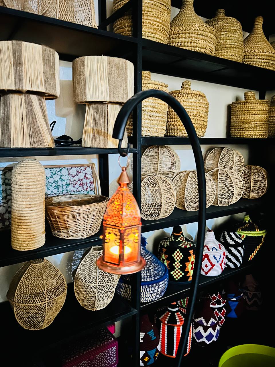 Abat-jour Bohème pour Bougie - Motif Géométrique en Métal Argenté