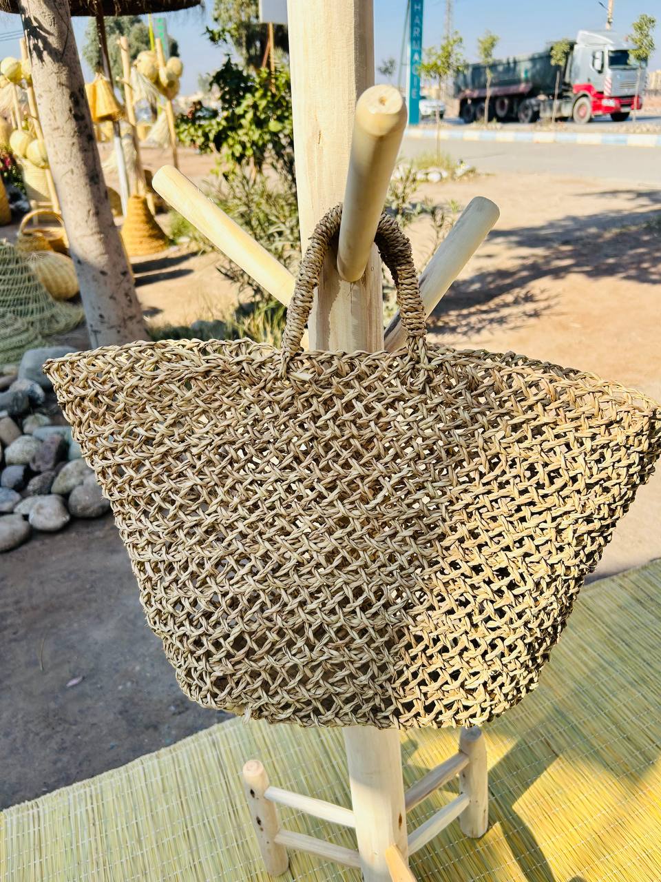 Panier Filet en Doum – Artisanat Traditionnel