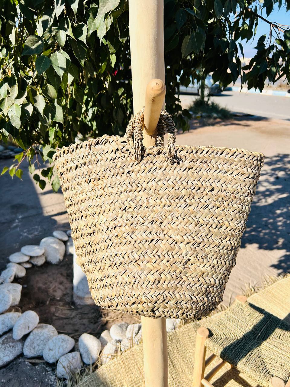 Panier en Doum – Fabriqué à la Main, Tressé Naturellement